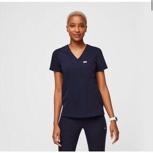 FIGS Catarina One-Pocket Scrub Navy Blue Top Size XXL PO1252